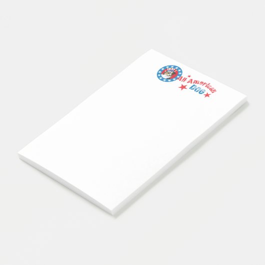 Patriotic Australian Shepherd Post-it Klebezettel (angewinkelt)