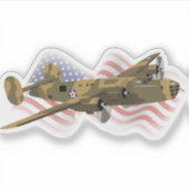 Patriotic B-24 Liberator WW2 Schwerbomber Aufkleber (Vorderseite)