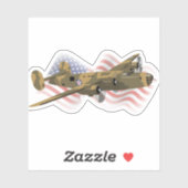 Patriotic B-24 Liberator WW2 Schwerbomber Aufkleber (Blatt)