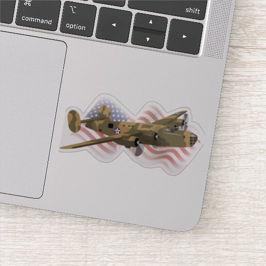 Patriotic B-24 Liberator WW2 Schwerbomber Aufkleber (Detail)