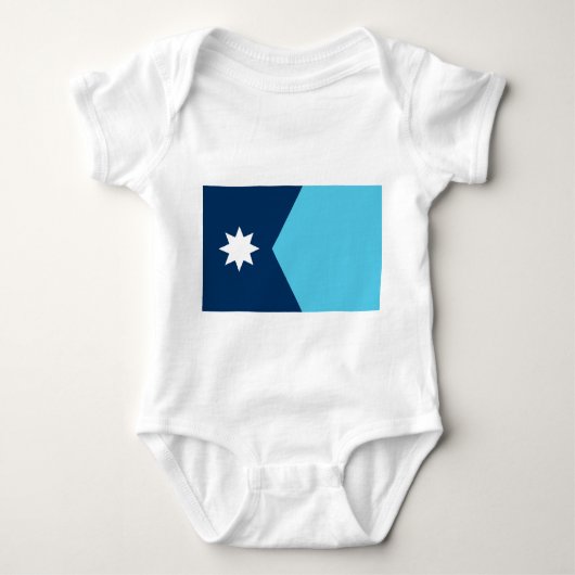 Patriotic baby bodysuit with flag of Minnesota Baby Strampler (Vorderseite)