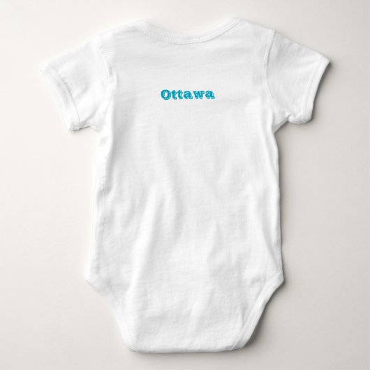 Patriotic baby bodysuit with flag of Ottawa Baby Strampler (Rückseite)