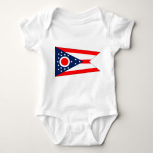 Patriotic Baby Bodysuit with flagge Ohio, USA Strampler