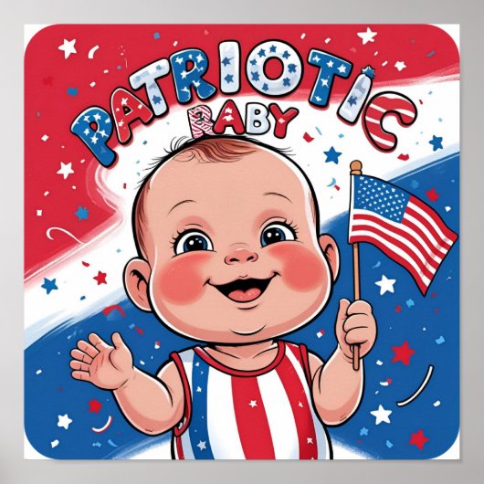 Patriotic Baby Foto Prop Poster (Vorne)