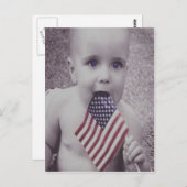 Patriotic Baby Postkarte (Vorne/Hinten)