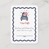 Patriotic Baby Shower Diaper Raffle Card Begleitkarte (Vorderseite)