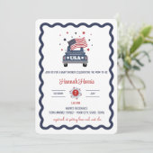 Patriotic Baby Shower Invitation Einladung (Stehend Vorderseite)