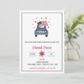 Patriotic Baby Shower Invitation Einladung (Stehend Vorderseite)