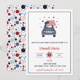 Patriotic Baby Shower Invitation Einladung
