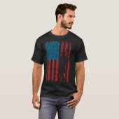 Patriotic Bagpiper American Flag Musician Bagpipe T-Shirt (Vorne ganz)
