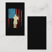 Patriotic Bagpiper American Flag USA Bagpipe Visitenkarte (Vorne/Hinten)