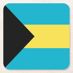 Patriotic Bahamian Flag Square Paper Untersetzer
