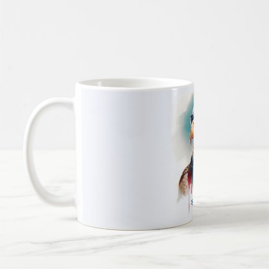 Patriotic Bald Adler 4. Juli Kaffeetasse (Links)
