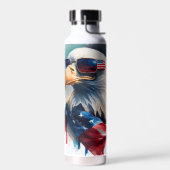 Patriotic Bald Adler 4. Juli Trinkflasche (Links)