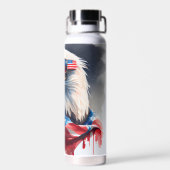 Patriotic Bald Adler 4. Juli Trinkflasche (Rückseite)