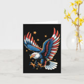Patriotic Bald Eagle American Flag 4. Juli Eag Karte (Gelbe Blume)