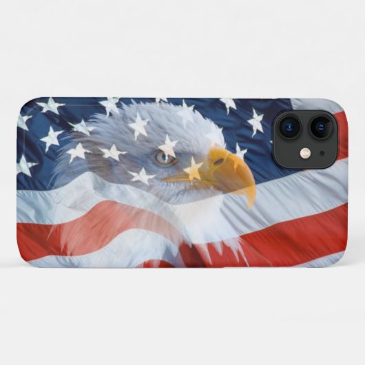 Patriotic Bald Eagle American Flag Case-Mate iPhon iPhone Hülle (Rückseite (Horizontal))