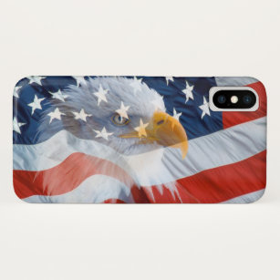 Patriotic Bald Eagle American Flag Case-Mate iPhone Hülle