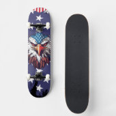 Patriotic Bald Eagle American Flag Custom Complete Skateboard (Vorderseite)