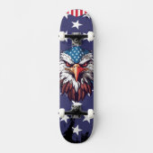 Patriotic Bald Eagle American Flag Custom Complete Skateboard (Vorderseite)