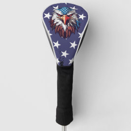 Patriotic Bald Eagle American Flag Golf Driver Golf Headcover