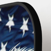 Patriotic Bald Eagle American Flag Pickleball Schläger (Linke Seite)