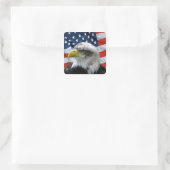 Patriotic Bald Eagle American Flag Sticker (Tasche)