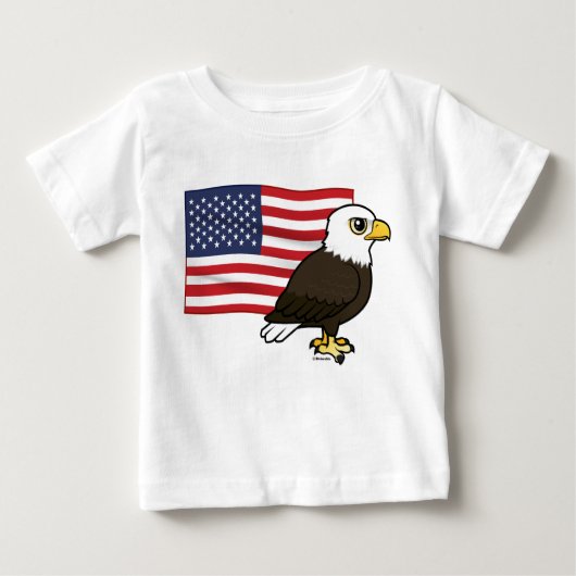 Patriotic Bald Eagle Baby T-shirt (Vorderseite)