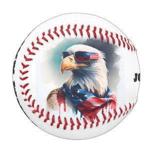 Patriotic Bald Eagle Baseball