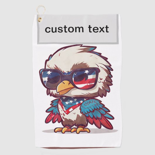 Patriotic Bald Eagle Car Floor Mat Golfhandtuch (Vorderseite)