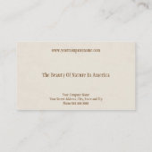 Patriotic Bald Eagle Environmental Business Visitenkarte (Rückseite)