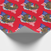 Patriotic Bald Eagle Geschenkpapier (Ecke)
