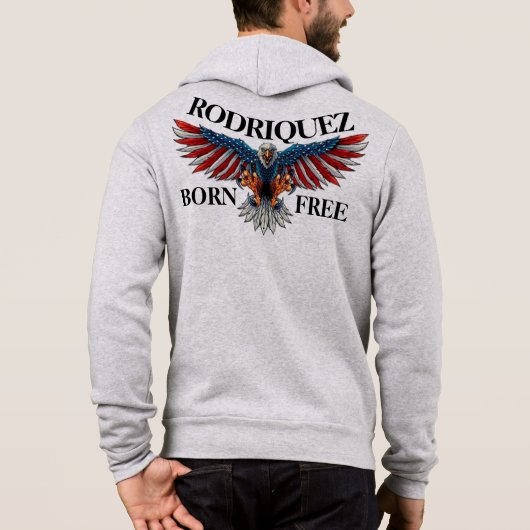 Patriotic Bald Eagle Hoodie (Rückseite)