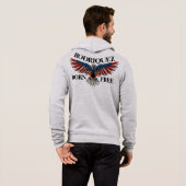 Patriotic Bald Eagle Hoodie (Schwarz voll)