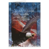 Patriotic Bald Eagle im Flug dank You Card (Vorne)