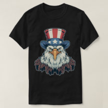 Patriotic Bald Eagle in Uncle Sam Hat