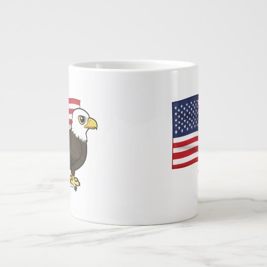 Patriotic Bald Eagle Jumbo-Tasse (Vorderseite)
