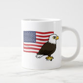 Patriotic Bald Eagle Jumbo-Tasse (Rechts)