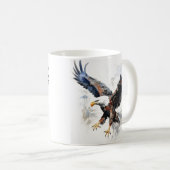Patriotic Bald Eagle Kaffeetasse (VorderseiteRechts)