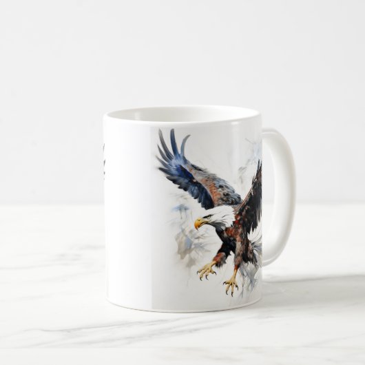 Patriotic Bald Eagle Kaffeetasse (VorderseiteRechts)
