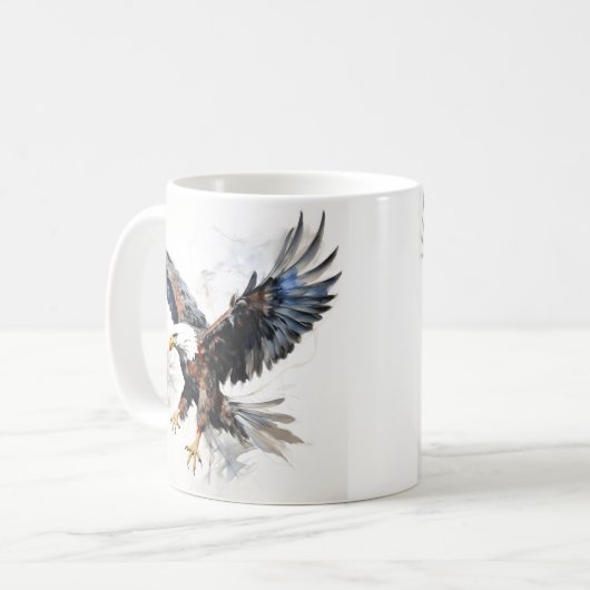Patriotic Bald Eagle Kaffeetasse (Vorderseite Links)