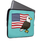 Patriotic Bald Eagle Laptopschutzhülle (Vorne Rechts)