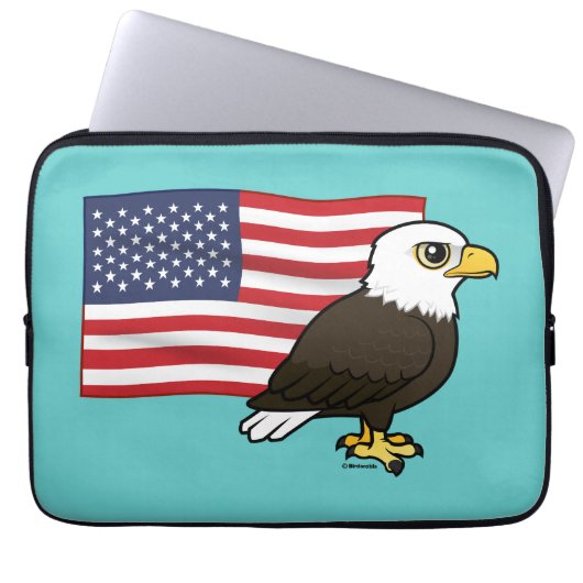 Patriotic Bald Eagle Laptopschutzhülle (Vorderseite)