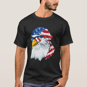 Patriotic Bald Eagle Men 4. Juli American Fla T-Shirt