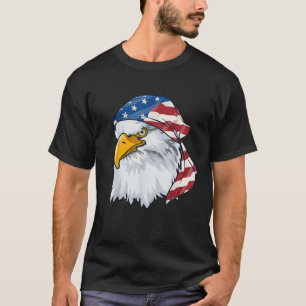 Patriotic Bald Eagle Men 4. Juli Amerikanische Fla T-Shirt