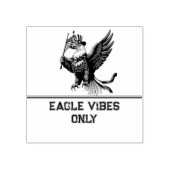 Patriotic Bald Eagle mit amerikanischer Flagge - 4 Gummistempel (Prägung)