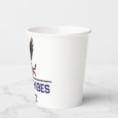 Patriotic Bald Eagle mit amerikanischer Flagge - 4 Pappbecher (Links)