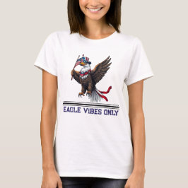 Patriotic Bald Eagle mit amerikanischer Flagge - 4 T-Shirt