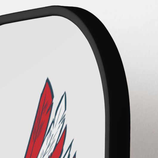 Patriotic Bald Eagle mit amerikanischer Flagge Pickleball Schläger (Linke Seite)