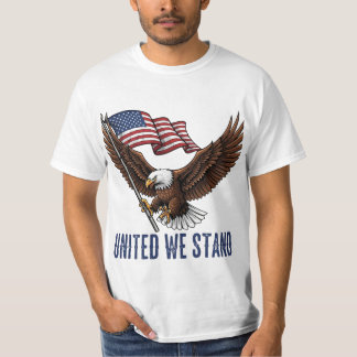 Patriotic Bald Eagle mit amerikanischer Flagge T-Shirt